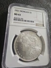 1921 Morgan Dollar NGC MS 63
