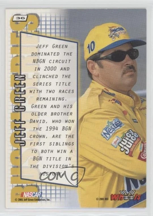 2001 Wheels High Gear First Gear Jeff Green #36 - Image 2 of 2