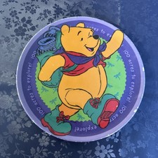 Vtg Winnie The Pooh Purple Child Toddler 8" Plastic Melamine Plate Zak Design