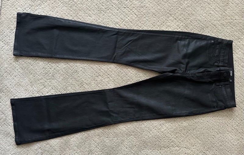 NWT Hudson Barbara High waist Bootcut in Coated Noir Black Stretch Jeans 29