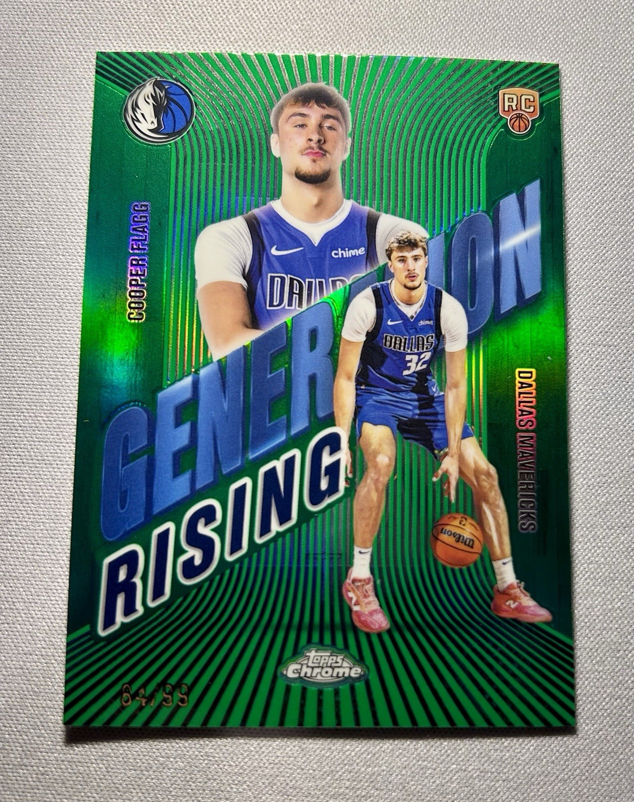 2025-26 Topps Chrome Cooper Flagg Generation Rising #GR-1 Green Refractor /99!