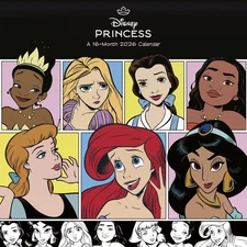 Trends International,  Disney Princess 2026 Mini Wall Calendar, 7'' X 7'', 16-Mo