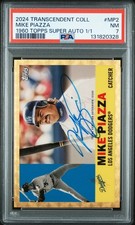 Marketplace image: TRANSCENDENT COLLECTION 1960 TOPPS SUPERFRACTOR AUTOS 1/1 MIKE PIAZZA 1/1 PSA 7