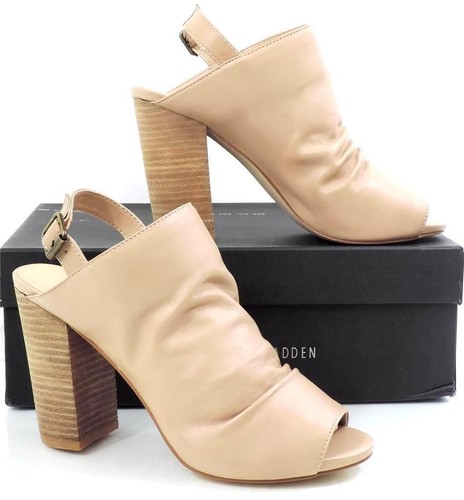Steven by Steve Madden Saliem Peep toe Dress Sandals Heels Natural Size 8.5 - Picture 5 of 6