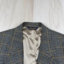 Brooks Brothers Men  s Houndstooth Tweed Wool Blazer Jacket Size 44 LG