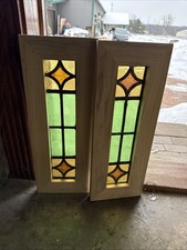 Sg5256 Antique 2 Available Price Each Antique Stained Glass Transom Window9x23.5