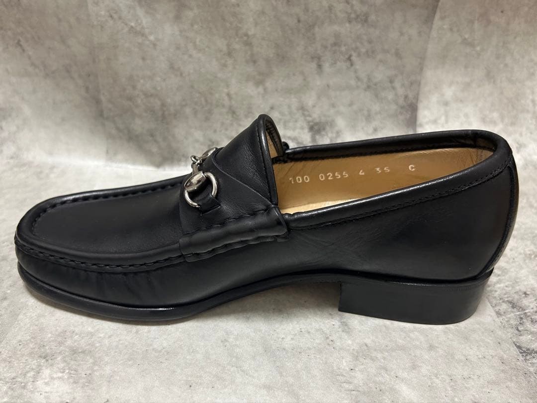 GUCCI Women's Loafers Horsebit Leather Black Size:35/JP:22.5 147845K Authentic thumbnail 9