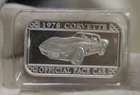 1978 Corvette GM 1 oz .999 Silver Art Bar