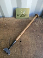 Antique Vintage Wooden Handled Carpet Stretcher 