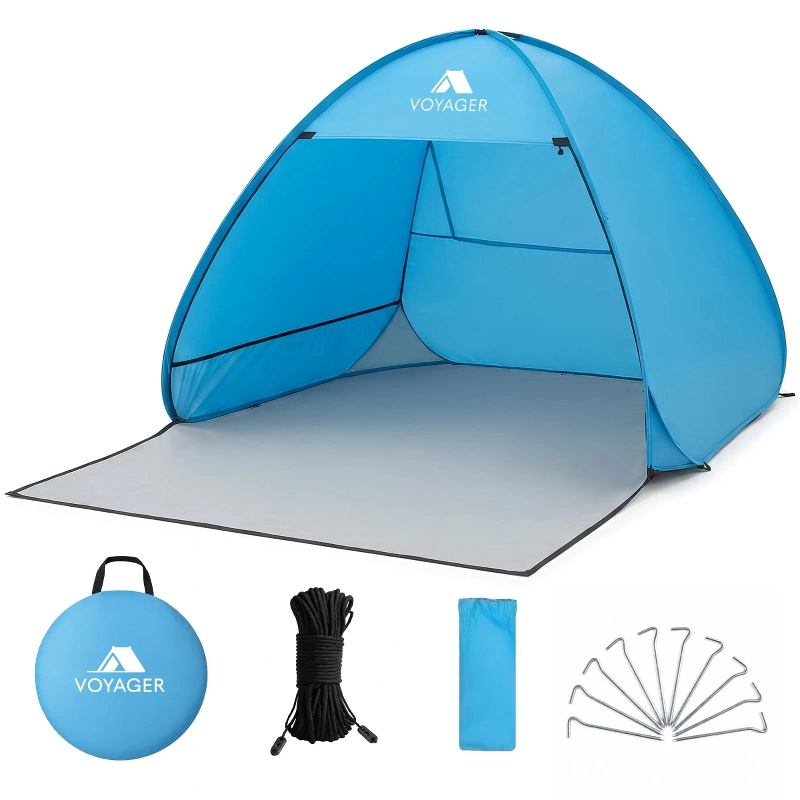 Voyager Beach Tent Premium Lightweight Portable Pop-Up Style 2 Person UPF50 BLUE
Opens in a new wind
