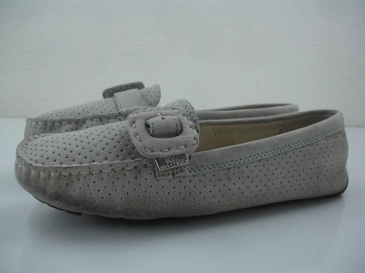 Scarpe da ballo mocassino donna 8 M Ugg Thelma traforato grigio scamosciato 5694