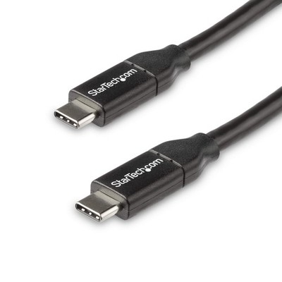 StarTech.com USB C to USB C Cable - 1.5 ft / 0.5m - 5A PD - White - USB 2.0 - US