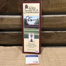 63rd Senior PGA Championship Pamphlet Jack Nicklaus PSA Authentic Autograph