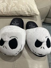 Disney Nightmare Before Christmas Jack Skellington Plush Slippers Adult L 9-10