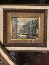 Antonio DeVity Paris Street Scene, 1901-1993, Oil On Canvas Size 16 x 18