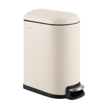 Happimess Hpm1009F Roland Mini 2.6-Gallon Step-Open Trash Can Limestone