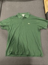 Lacoste Classic Fit Polo Shirt Green Short Sleeve Size XL