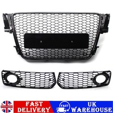 Honeycomb Grille Fog Light Grille For Audi S5 B8 Coupe A5 S-Line 08-12 RS5 Style