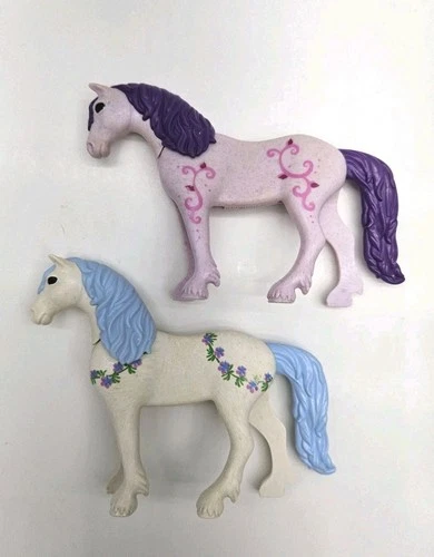 Vintage Playmobil Fairies Unicorn Figures Ponies Floral