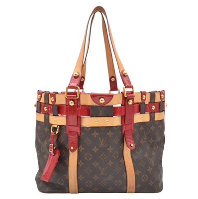 Auth Louis Vuitton Sarina MM Tote Bag Monogram Canvas Red M95611 LV 54303