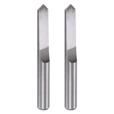 1/8" Shank 0.1mm Tip 90 Degree Solid Carbide Wood Engraving CNC Router Bit 2pcs