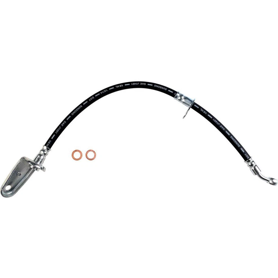 Sunsong Rear Left Brake Hydraulic Hose for 2006 2007 Acura CSX 2.0L - Image 2 of 2