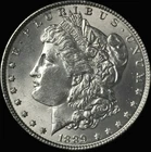 1889 P Morgan Silver Dollar Coin Uncirculated 90% Silver $1