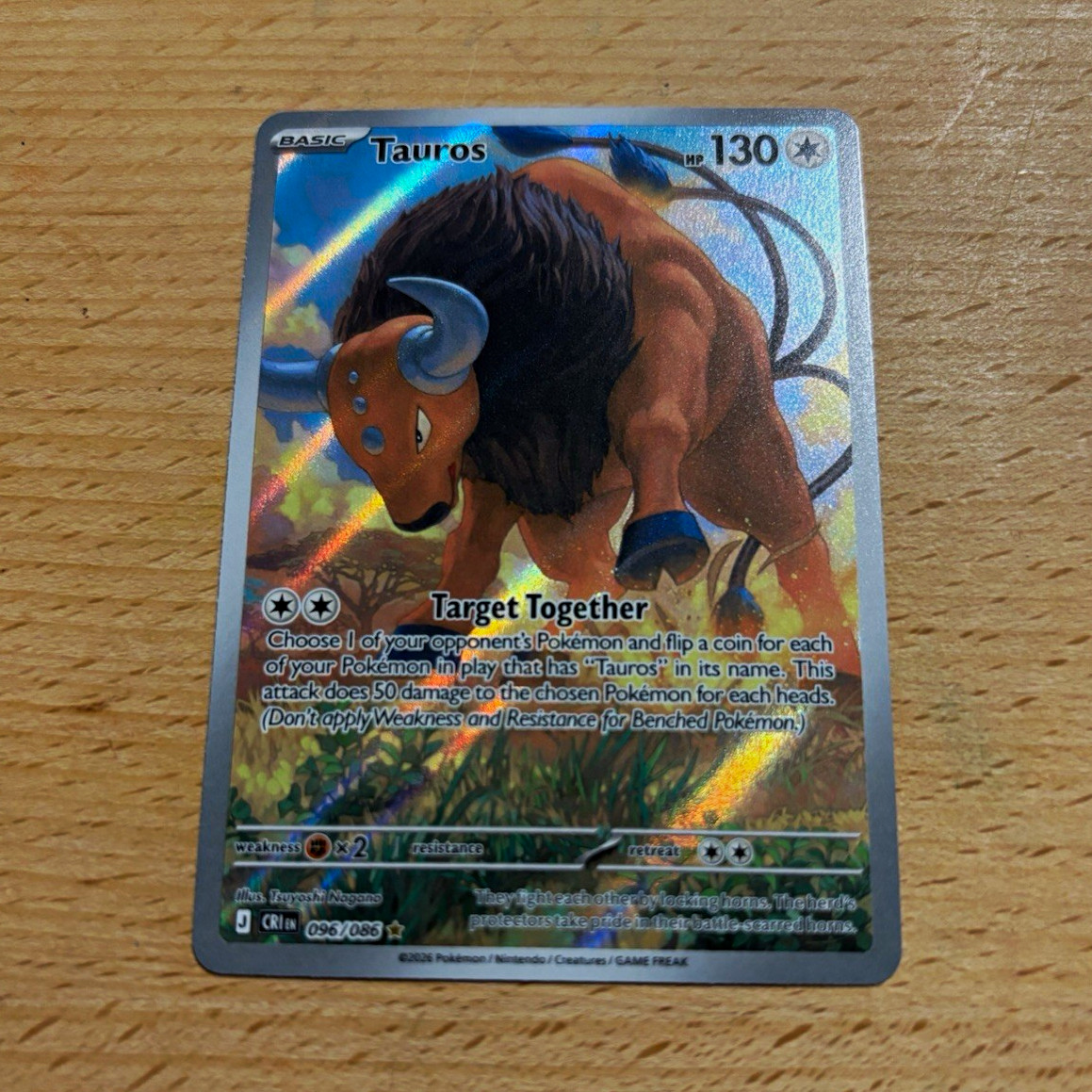 Tauros 096/086 Chilling Reign Secret Rare Full Art Holo Eng 2021 130HP