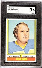 1974 Topps - #205 Merlin Olsen SGC 7