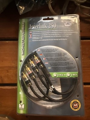 Monster Cable Interlink 250 - 3.3 ft / 1m - RCA Connection - New
