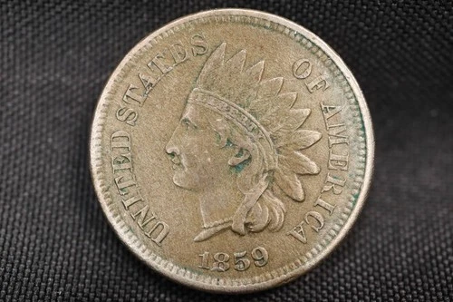 NobleSpirit Popular 1859 Indian Head Cent AU About Unc