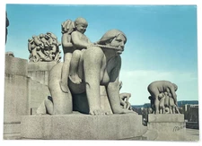 Norway Oslo Vigeland Sculpture Grounds in the Frogner Park staircase Postcard