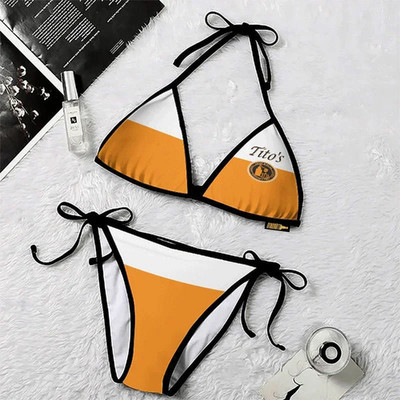 Tito's American US Flag Print String Bikini Hot Beach Summer All Size XS-5XL