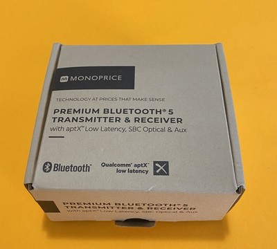 New Monoprice Premium Bluetooth 5 Transmitter & Receiver With aptx HD, aptX