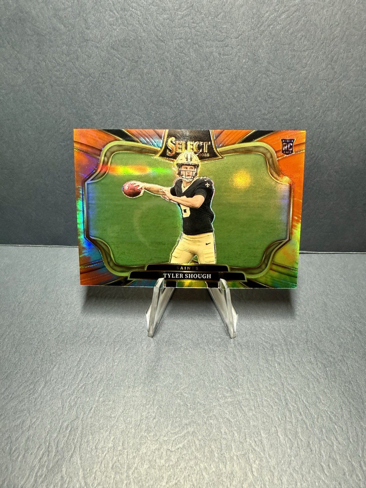 2025 Panini Select Field Level Prizm Tyler Shough #441 /25 Saints RC Tie-Dye!!