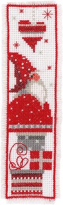 Vervaco Cross Stitch Bookmark Kit (Set of 2) Christmas Gnomes 2.4'' x 8''