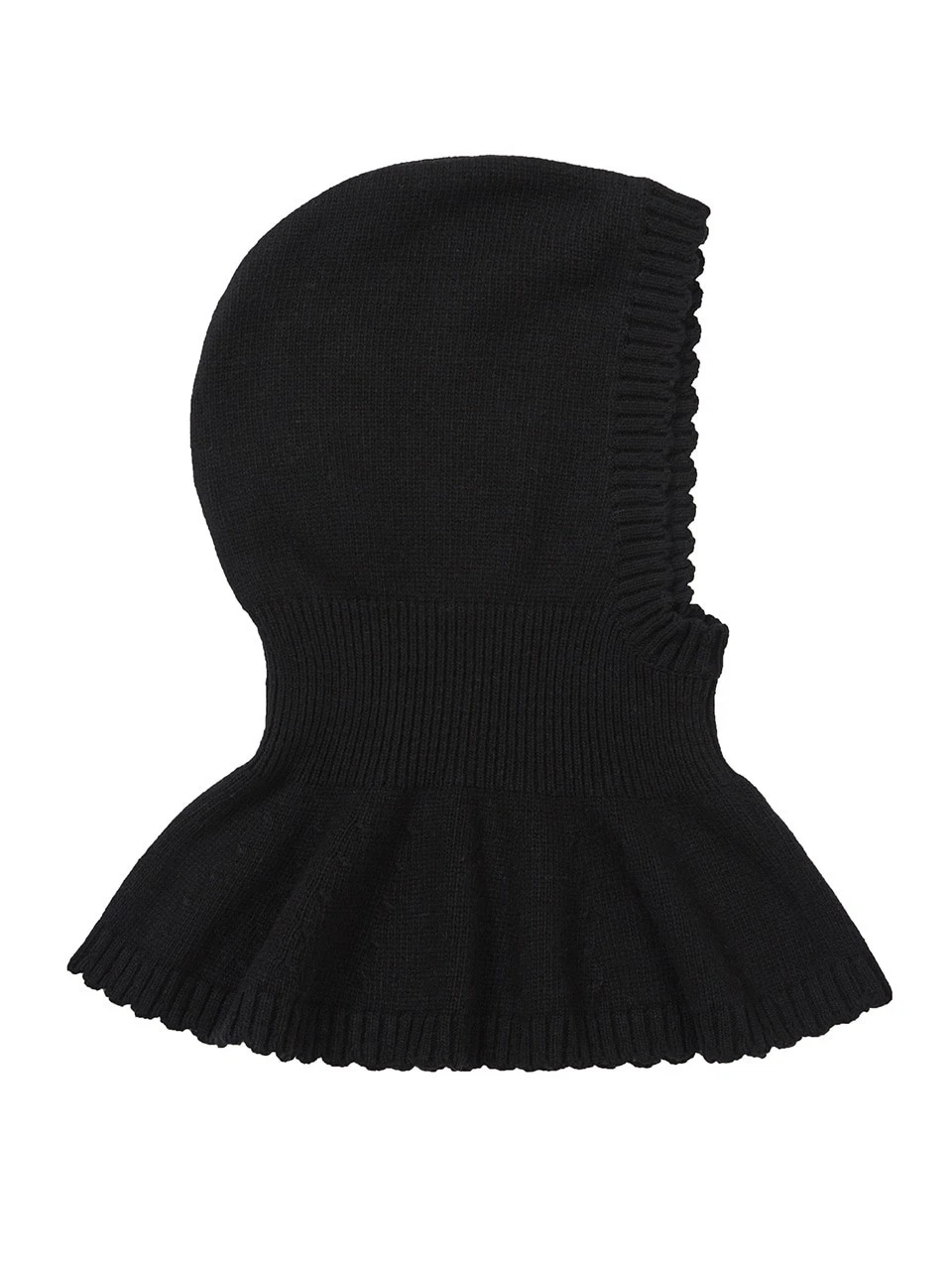 MARGE SHERWOOD FLARED BALACLAVA, BLACK (100% AUTHENTIC) Wool Cashmere Blend