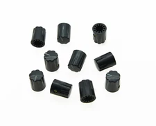 10x Guitar Amp Effect Pedal Knob 1/4" Davies 1900H Style Knob w/ Set Screw Black