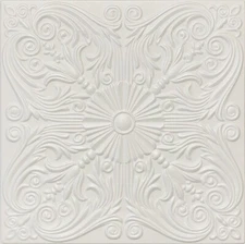 R39W Victorian Foam Ceiling Tiles Glue Up 20x20 White  Home Decor