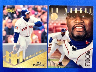 Mo Vaughn 1996 Pinnacle Hardball Heroes & 1996 Leaf Studio Baseball - Red Sox
