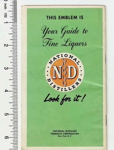 Calendario de béisbol 1956 National Distillers Products Corporation - Imagen 2 de 5