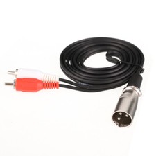 3 Pin XLR to 2 RCA Male Y Splitter Patch Cable Stereo Adapter Cable CANNON Plug