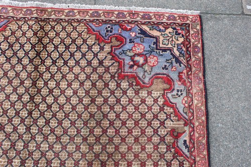 Vintage Worn Hand Made Traditional Oriental Wool Brown Red Large Rug 246x116cm - Picture 6 of 17