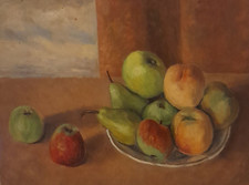 ATTILIO FERRERO, Olio su cartone, "Natura morta n. 2", anno 1940 circa