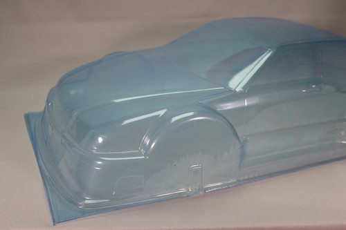 ZP036 Carosserie voiture RC 63*31*h17cm Mercedes 190 + aileron PVC transparent - Photo 6 sur 9