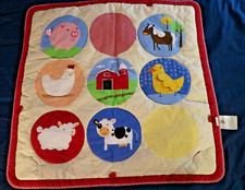 SKIP HOP Pottery Barn Activity Replacement Mat Baby Farmyard Animals 30" square