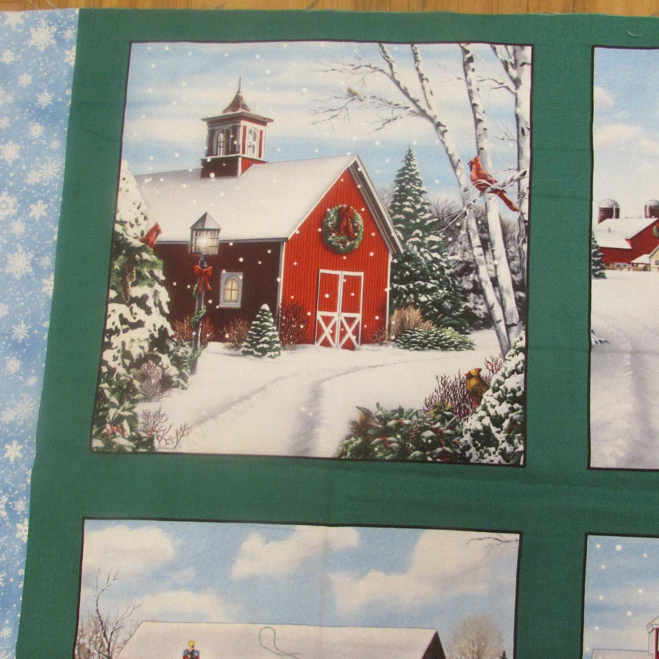 Elizabeth's Studio Navidad Tractor Granero Muñeco de Nieve por Alan Giana 10x10 Foto 2 de 4