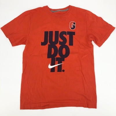 Nike Just Do It T-Shirt Orange Navy 