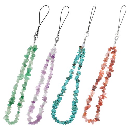4 Pcs Kristall -Edelstein -Schlüsselkette Steine Telefon Lanyard - Zdjęcie 5 z 12