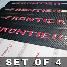 4Pcs RED Car Threshold Strip Door Plate Sill Scuff Cover Sticker NISSAN FRONTIER